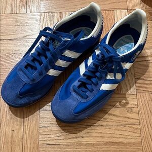 Adidas Men's Royal Blue and White Sneakers